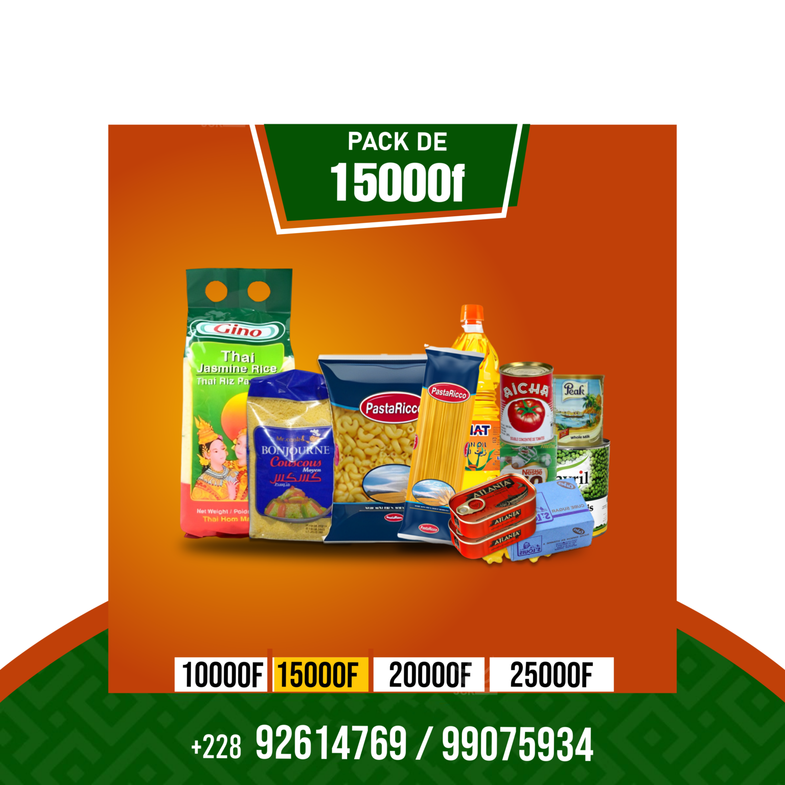 Pack Alimentaire 15000 — Jck Inter